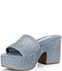 Steve Madden Trippy Crochet Platform Block Heel Slide Sandals - Image 4