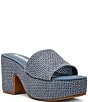 Steve Madden Trippy Crochet Platform Block Heel Slide Sandals - Image 1