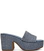 Steve Madden Trippy Crochet Platform Block Heel Slide Sandals - Image 2