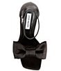 Color:Black - Image 5 - Trusty Satin Bow Dress Sandals