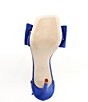 Color:Blue - Image 6 - Trusty Satin Bow Dress Sandals