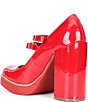Color:Red Patent - Image 3 - Twice Patent Block Heel Mary Jane Platform Pumps