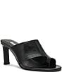 Steve Madden Valentin Glazed Leather Toe Loop Dress Slide Sandals - Image 1