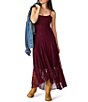Steve Madden Vita Scoop Neck Sleeveless Mesh Midi Dress - Image 1
