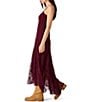 Steve Madden Vita Scoop Neck Sleeveless Mesh Midi Dress - Image 3