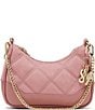 Color:Blush - Image 1 - Vital Pieced & Quilted Nylon Crossbody Bag