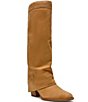 Steve Madden Winnick Leather Foldover Knee High Boots - Image 1