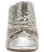 Color:Silver - Image 4 - x Jessica Rich Adrienne Chainmail Clear Wedge Sandals