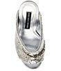 Color:Silver - Image 5 - x Jessica Rich Adrienne Chainmail Clear Wedge Sandals