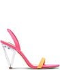 Color:Pink/Multi - Image 2 - x Jessica Rich Ellie Clear Heel Slingback Dress Sandals