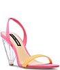 Color:Pink/Multi - Image 1 - x Jessica Rich Ellie Clear Heel Slingback Dress Sandals