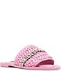 Color:Pink - Image 1 - x Jessica Rich Starlight Raffia Rhinestone Banded Sandals