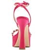 Color:Pink - Image 3 - x Jessica Rich Zoey Satin Rhinestone Platform Dress Sandals