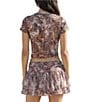 Stevie By Steve Madden Animal Print Mesh Crew Neck Printed Tee - Image 2