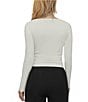 Steve Madden Stevie by Steve Madden Boat Neck Side Ruched Long Sleeve Top, Color:Artic Wolf - Image 2