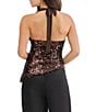 Stevie by Steve Madden Coordinating Sequin and Paillette Asymmetric Halter Top - Image 2