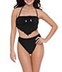 Stevie by Steve Madden Ditsy Dot High Waist Swim Bottom - Image 3