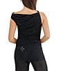Stevie by Steve Madden Embellished Asymmetrical Neckline Top - Image 2