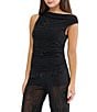 Stevie by Steve Madden Embellished Asymmetrical Neckline Top - Image 3