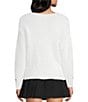 Steve Madden Stevie by Steve Madden Eyelash Rhinestone Bow Long Sleeve Sweater, Color:Lucent White - Image 2