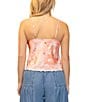 Steve Madden Stevie By Steve Madden Floral Print Lace Trim Spaghetti Strap Camisole Top, Color:Canyon Clay - Image 2