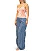 Steve Madden Stevie By Steve Madden Floral Print Lace Trim Spaghetti Strap Camisole Top, Color:Canyon Clay - Image 3