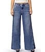 Steve Madden Stevie Jeans High Rise Side Zippered Wide Leg Jeans, Color:Dark Wash - Image 1