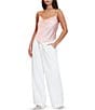 Steve Madden Stevie by Steve Madden High Rise Wide Leg Trousers, Color:Lucent White - Image 3
