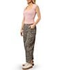 Steve Madden Stevie By Steve Madden Leopard Print Barrel Jeans, Color:Coffee Liqueur - Image 3