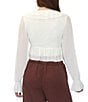 Stevie By Steve Madden Long Sleeve Tie Front Ruffle Top - Image 2