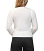Steve Madden Stevie by Steve Madden Long Sleeve Tinsel Mink Yarn Pleated Pullover Sweater, Color:Ivory - Image 2