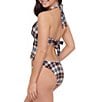 Stevie by Steve Madden Mad About Plaid Halter Tankini Swim Top - Image 4