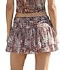 Stevie By Steve Madden Mesh Printed Mini Ruffle Built In Short Skirt - Image 2