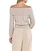 Stevie by Steve Madden Off-The-Shoulder Long Sleeve Embellished Cable Sweater - Image 6
