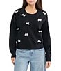 Stevie by Steve Madden Pearl Bow Embellished Pullover Sweater - Image 1