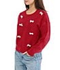 Stevie by Steve Madden Pearl Bow Embellished Pullover Sweater - Image 6