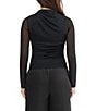 Stevie by Steve Madden Pleated Mock Neck Long Sleeve Top - Image 2