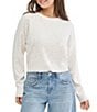 Stevie By Steve Madden Rhinestone Studded Crewneck Sweater - Image 1