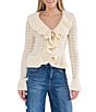 Stevie By Steve Madden Ruffle Tie Front Cardigan - Image 4