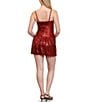 Steve Madden Stevie by Steve Madden Sequin Strapless Drop Waist Bubble Dress, Color:Rumba Red - Image 2