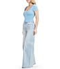 Steve Madden Stevie By Steve Madden Square Neck Cropped Short Sleeve Top, Color:Blissful Blue - Image 3