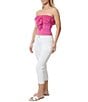 Steve Madden Stevie by Steve Madden Strapless Ruffled Cropped Tube Top, Color:Fuchsia - Image 3