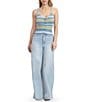 Steve Madden Stevie by Steve Madden Striped Adjustable Strap Sweater Tank Top, Color:Citron - Image 4