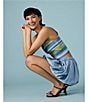 Steve Madden Stevie by Steve Madden Striped Adjustable Strap Sweater Tank Top, Color:Citron - Image 5