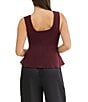 Stevie by Steve Madden Studded Pearl Scoop Neck Sleeveless Peplum Top - Image 2