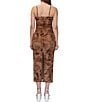 Stevie By Steve Madden Tie Dye Flocked Mesh Ruched Midi Dress - Image 2