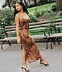 Stevie By Steve Madden Tie Dye Flocked Mesh Ruched Midi Dress - Image 4