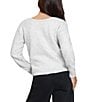 Steve Madden Stevie by Steve Madden Wear Me Two Ways Sequin Bow Long Sleeve Sweater, Color:Silver Grey Heaher - Image 2