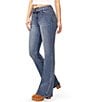 Steve Madden Stevie Jeans High Rise Self Belted Bootcut Western Jeans, Color:Medium Wash - Image 3