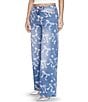 Steve Madden Stevie Jeans Relaxed Wide Leg Bow Motif Jeans, Color:Medium Wash - Image 3